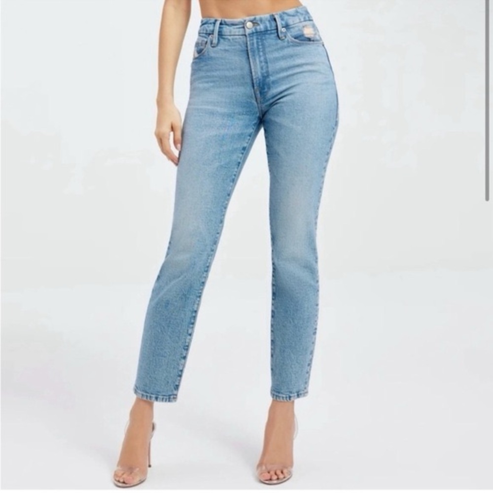 NWT Good American High Rise Classic Fit Jeans GCL828T Indigo357 Sz 6‎ | 28
